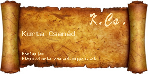 Kurta Csanád névjegykártya